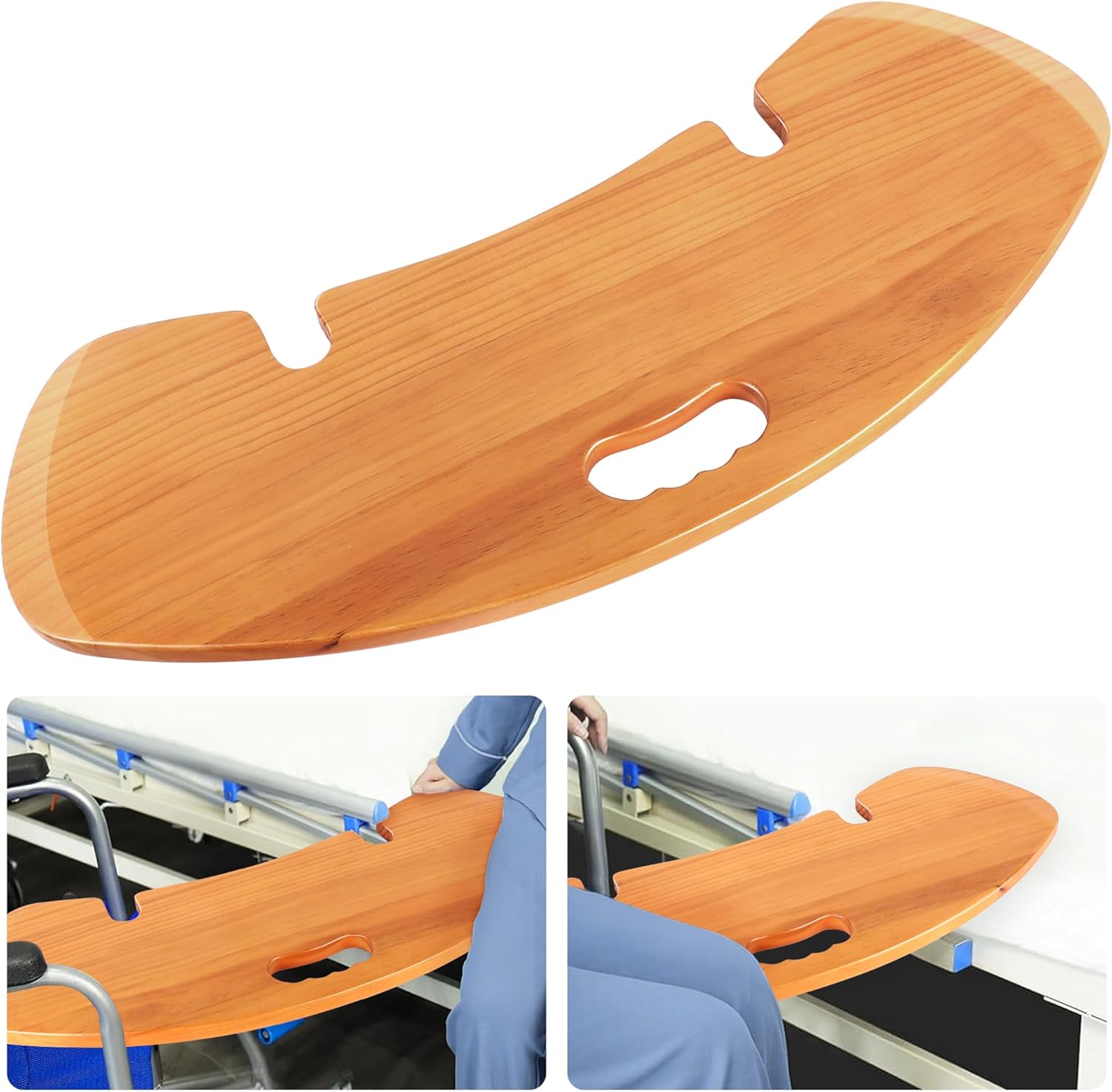 Transfer Board, Slide Board for Transferring from Bed to Wheelchair, Thickened Slide Board for Smooth and Easy Sliding, Transfer Board for Patient, Senior, Weight Capacity 440lbs