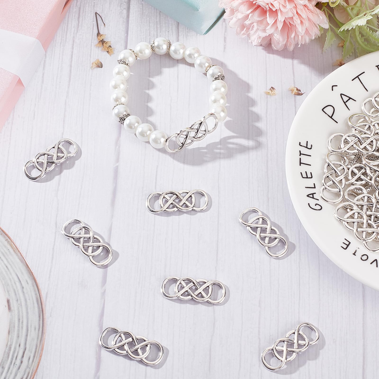 Ciondoli In Zirconia Cubica PH PandaHall - 50 Pezzi Con Chiusura A Moschettone