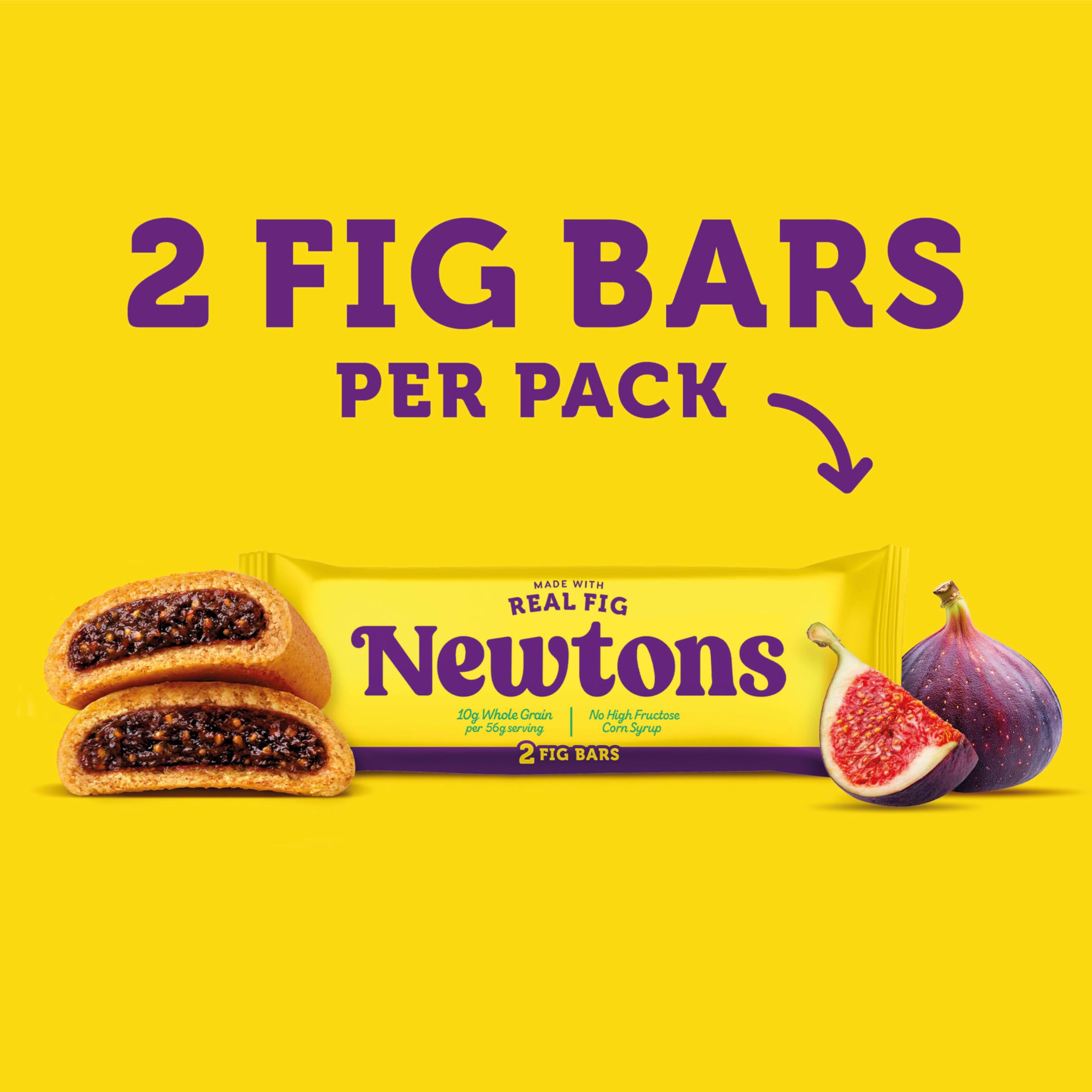 Newtons miękkie i owocowe ciasteczka figowe do żucia, 40 opakowań przekąsek (2 ciasteczka w opakowaniu, 4 pudełka)