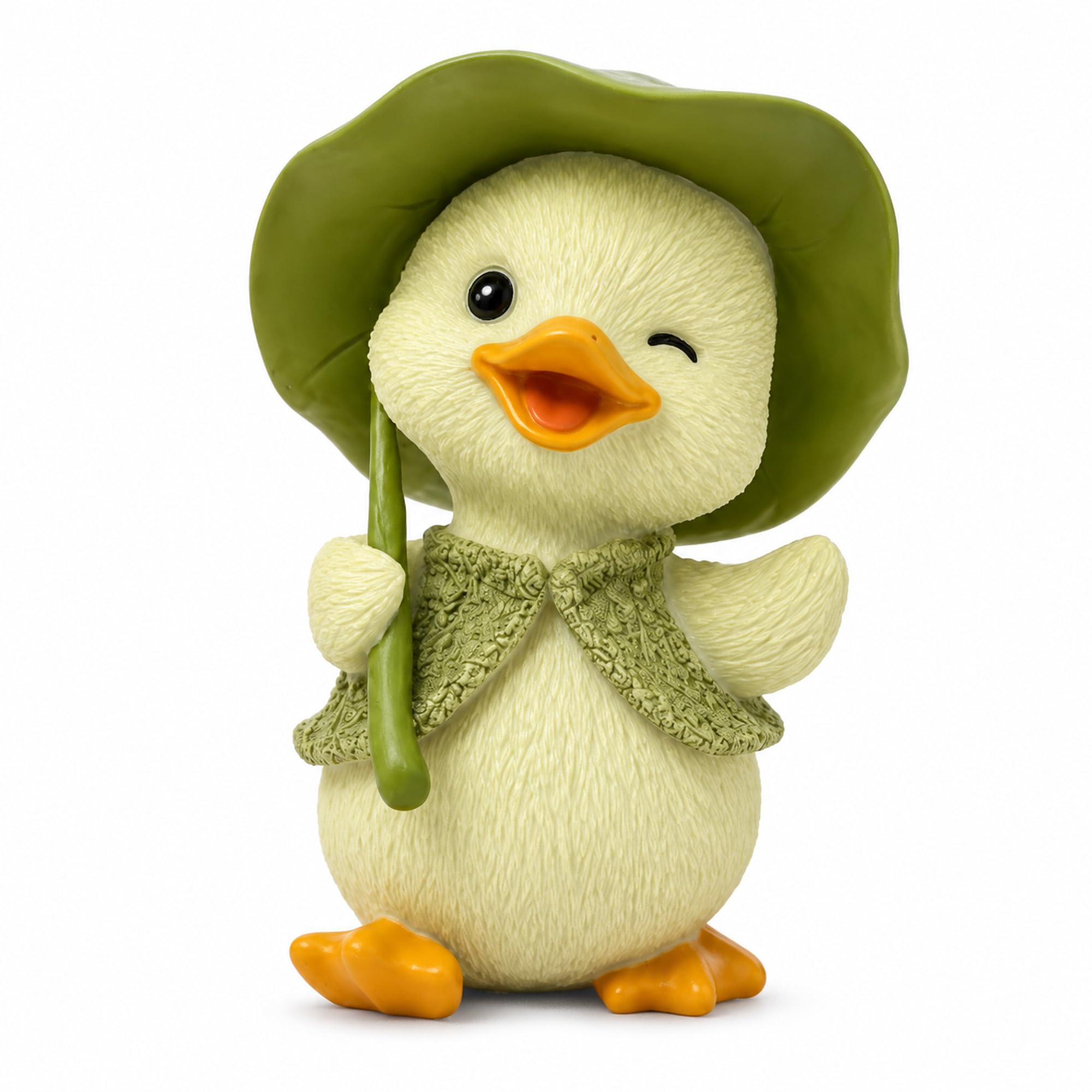 Kawaii Duck Figurine Desk Decor Whimsical Decor for Home Office Plant Pot
