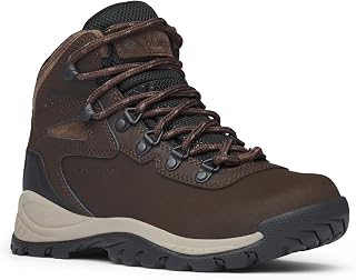 Columbia Women's Newton Ridge Plus Wide Waterproof Hiking Boots - Lightweight, Omni-Grip Traction, Cordovan/Crown Jewel