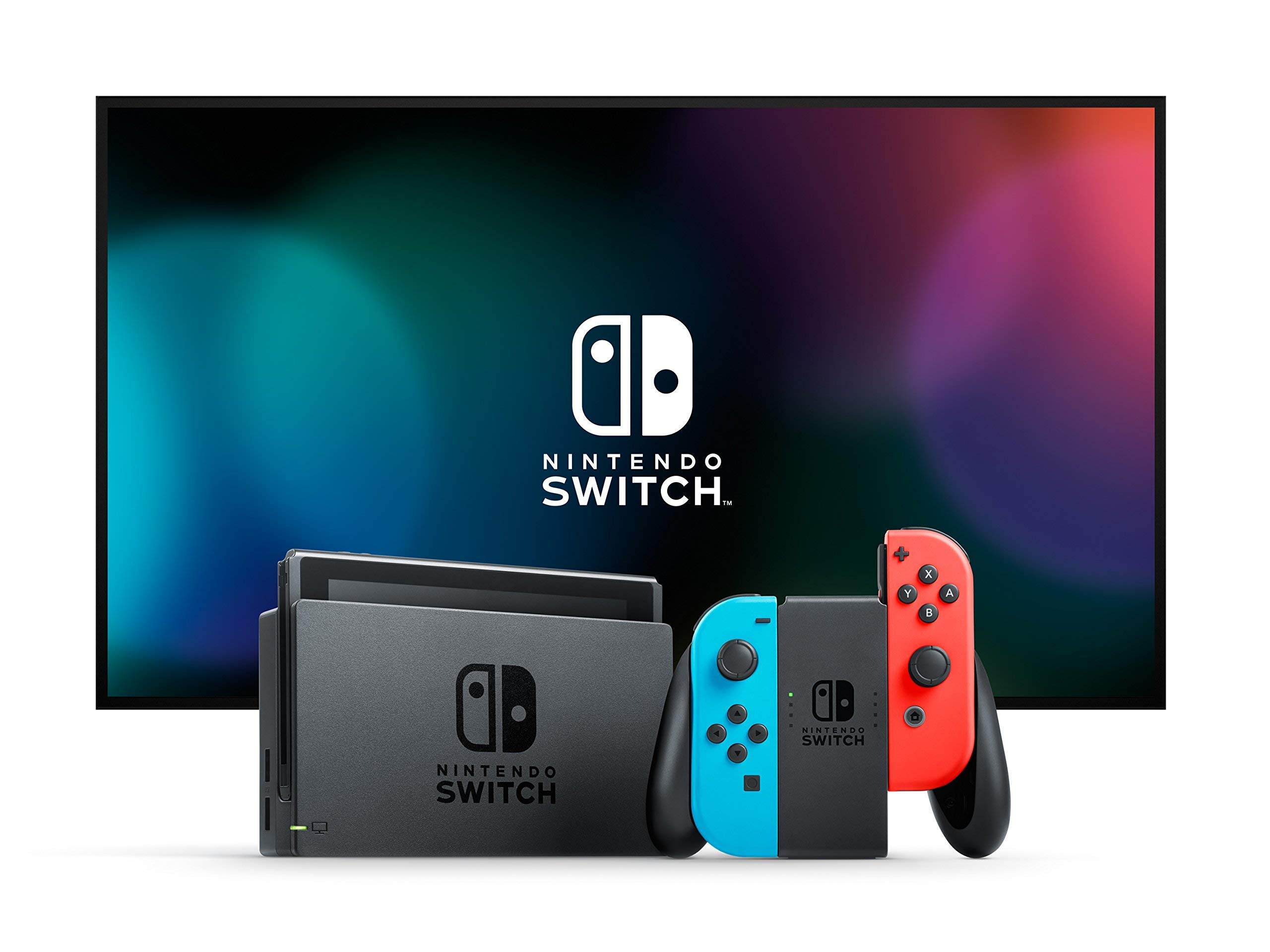 Nintendo Switch - Consola Nintendo Switch Rojo / Azul neón (Modelo 2019) + Mario Kart 8 Deluxe - Edición limitada