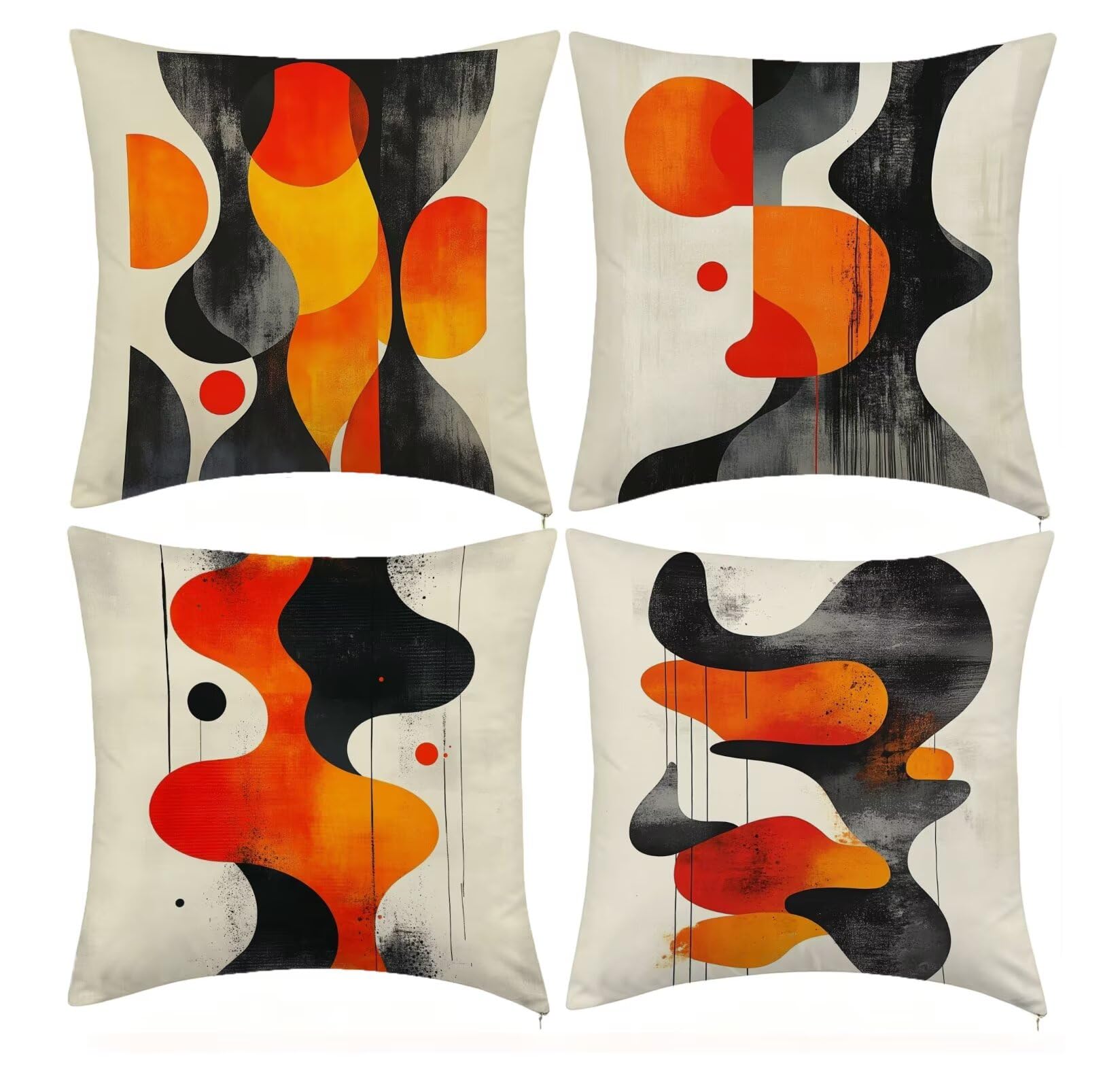 Outdoor Kissen 50x50 cm, Orange Farbe Kissenbezug Samt Sofakissen GJ-298