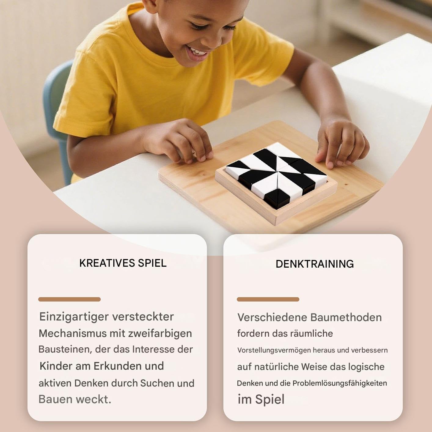 Würfel Puzzle Mit Aufbewahrungsschale Pädagogisches Steckpuzzle