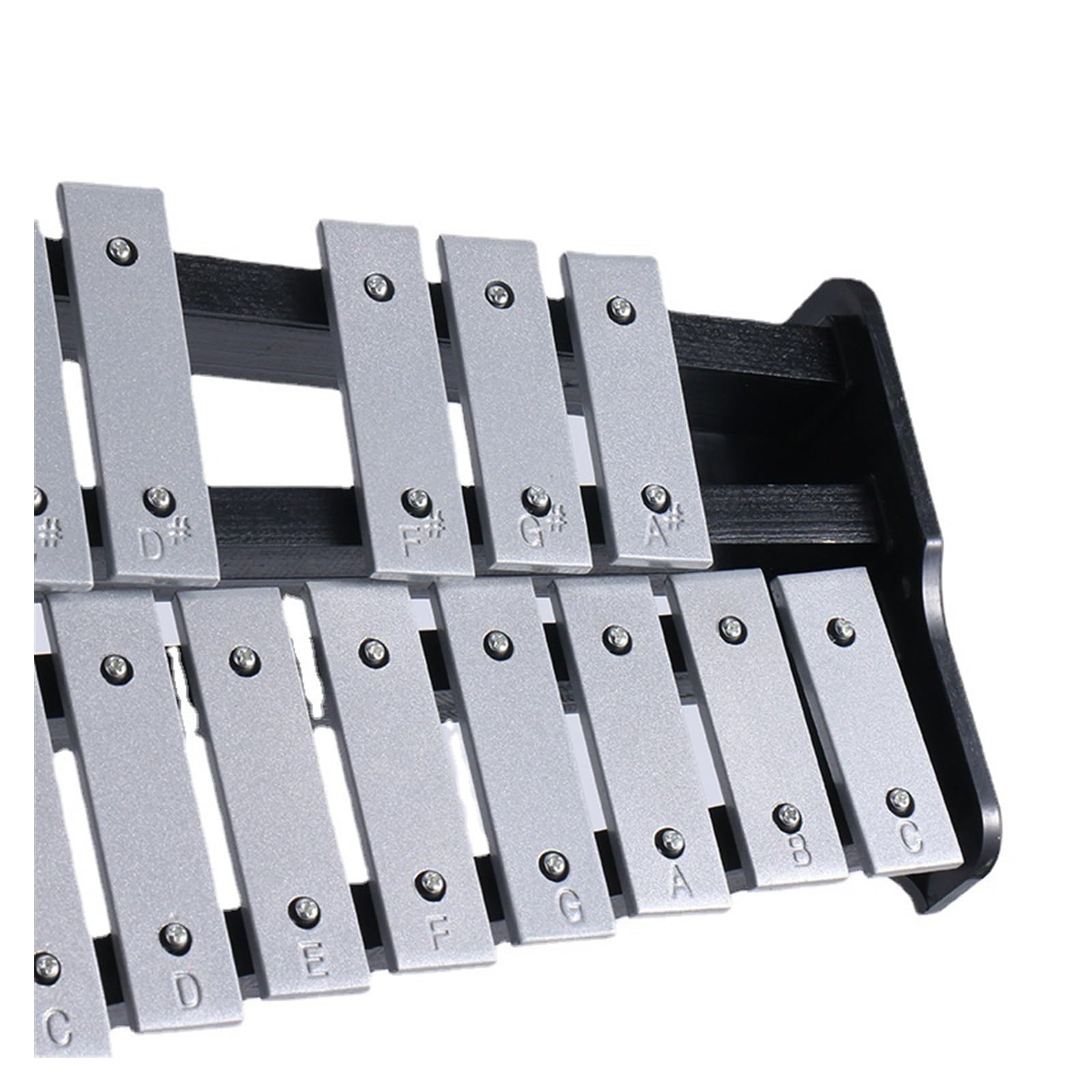 Glockenspiel 32 Note Glockenspiel Pieghevole Portatile Pratico Strumento a percussione con Piastra in Alluminio