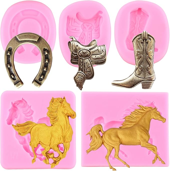 MIYAHOUSE Horseshoe Silicone Mold Horse Fondant Molds