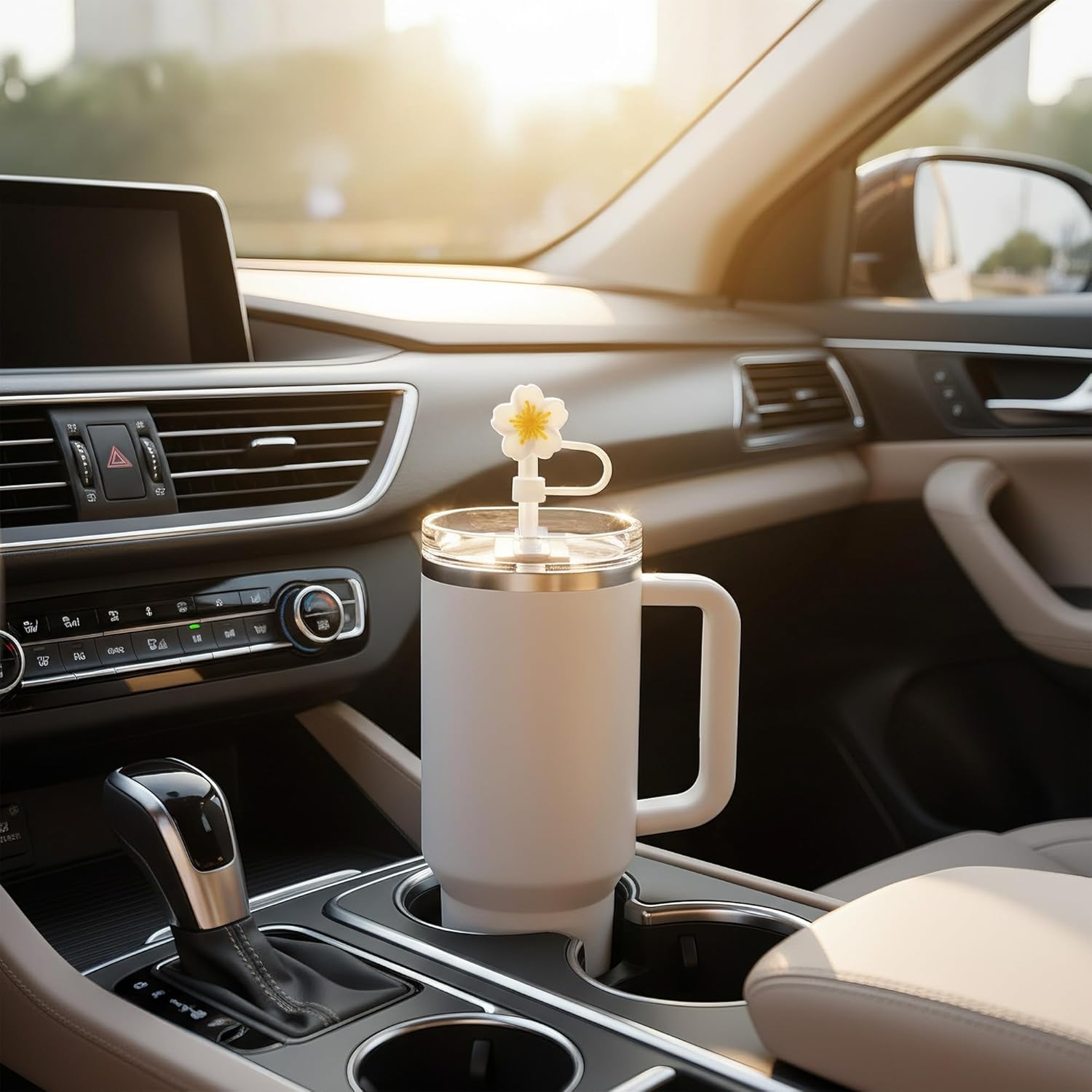 Flower Straw Covers, 0.4 Inch (10mm) Silicone Straw Toppers Compatible with Stanley 30 40 oz Tumbler, Cute Caps for Tumblers, Reusable Plugs Accessory, 3 Pack - Image 8