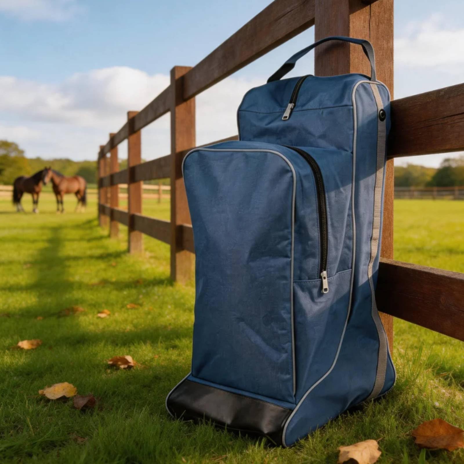 Borsa Porta Stivali e Casco Portatile Attrezzatura Sportiva Manico da Trasporto per Cavalieri, Viaggio, Maneggio