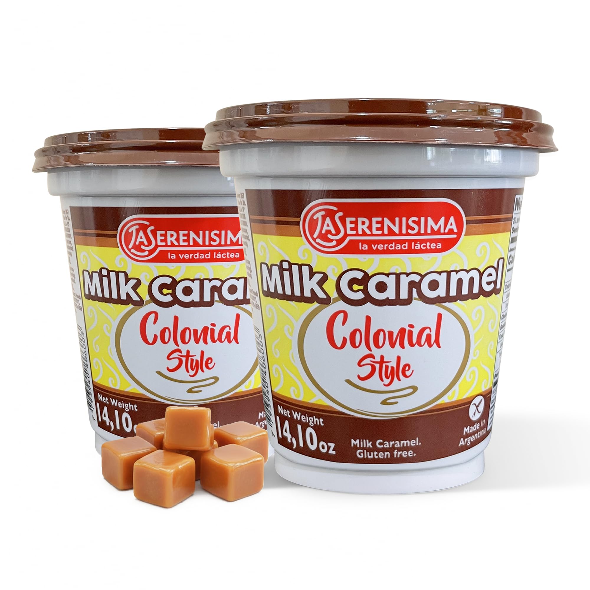 Cndons La Serenisima Dulce De Leche Milk Caramel (400 Gr. /14.1oz) - Pack of 2