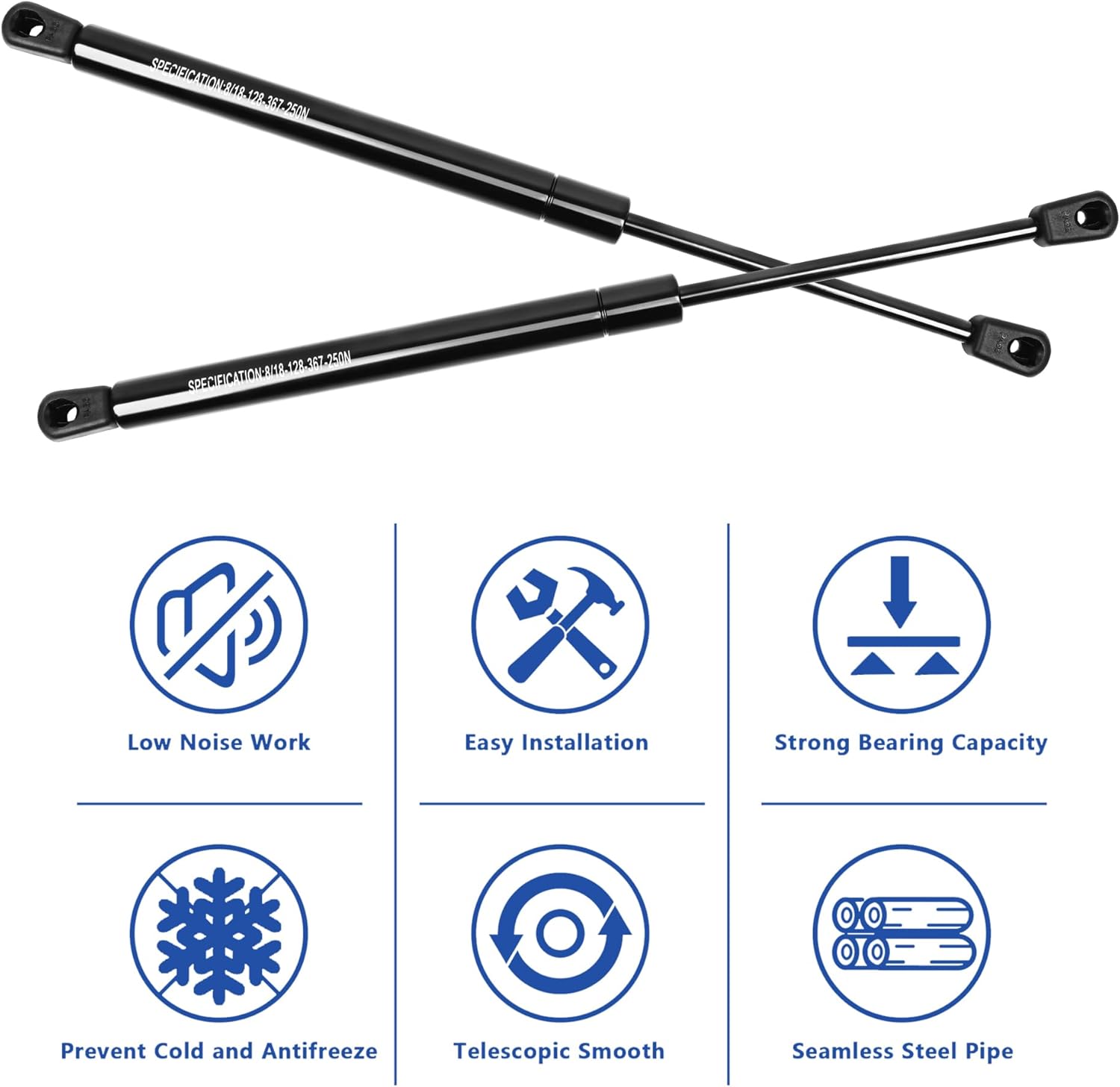 Hood Struts for Chevy Colorado & GMC Canyon 2023+ Accessories, Front Hood Shocks Lift Supports Spring for Chevy Colorado & GMC Canyon Accessories - Quick Hood Lift Supports Shocks,2 Pack