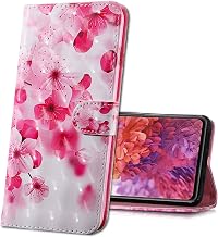 Galaxy A10s 3D Flip Wallet Case [Magnetic] [Stand Function] [Card Holder] PU Leather Protective Case Cover for Samsung Galaxy A10s. BX 3D Pink Cherry