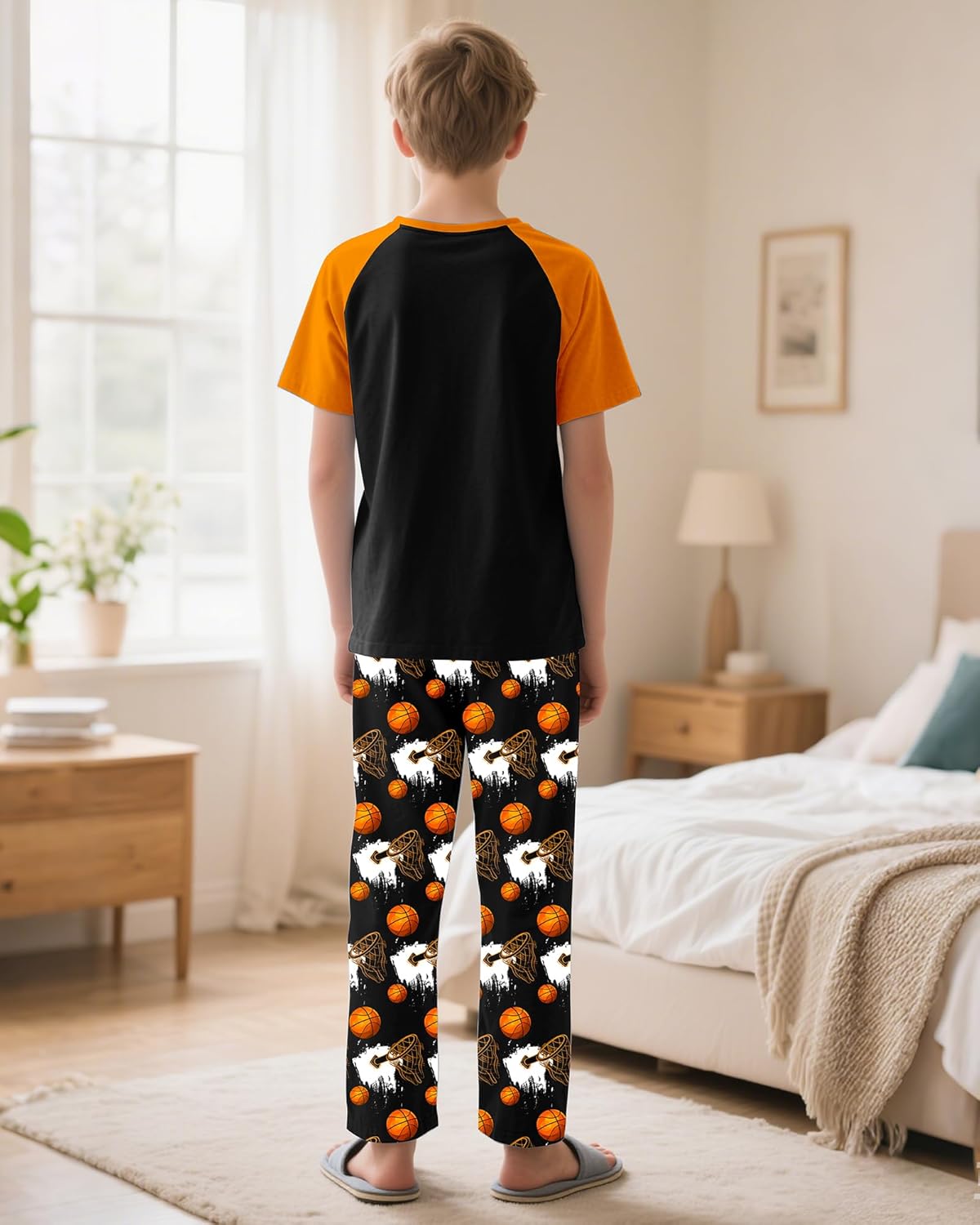 PASHOP Boys Pajamas Little Big Boys Pajamas Short Sleeves and Pants 2 Pieces Summer Pjs Set Kid Sleepwear Size 8-14 - Image 6