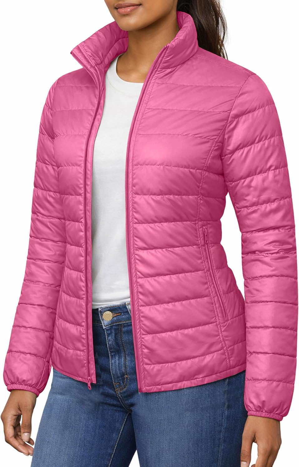 URBAN BUCK Women Puffer Jackets Down Alternative Midweight Long Sleeve Windproof & Water Repellent Winter Womens Coat - Image 2