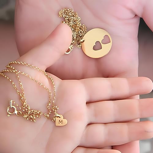 Miniatura 4 de Mom and Daughter - Mother Daughter Necklace Set - Silver Mom and Daughter Jewelry - Gold Mother Necklace - Personalized New Mom Gift for Her