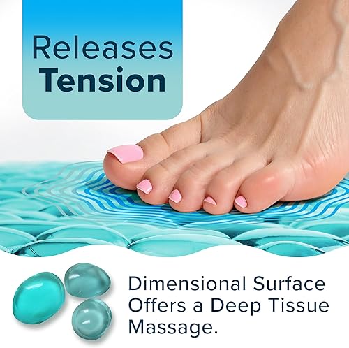 Miniatura 2 de SlipX Solutions Masajeador de pies profundos extra largo para bañera y ducha, 38 x 17 pulgadas, antideslizante, 188 ventosas, se siente muy bien en