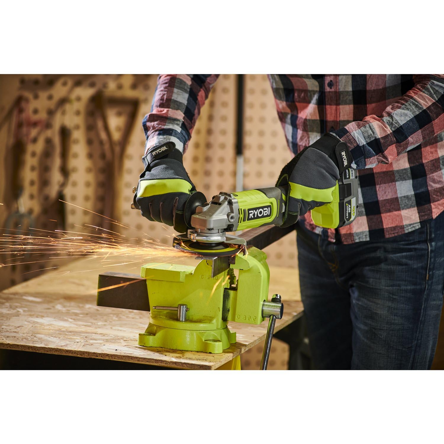 Meuleuse Ryobi Meuleuse d'angle 115 mm 18 Volts ONE+ R18AG 0