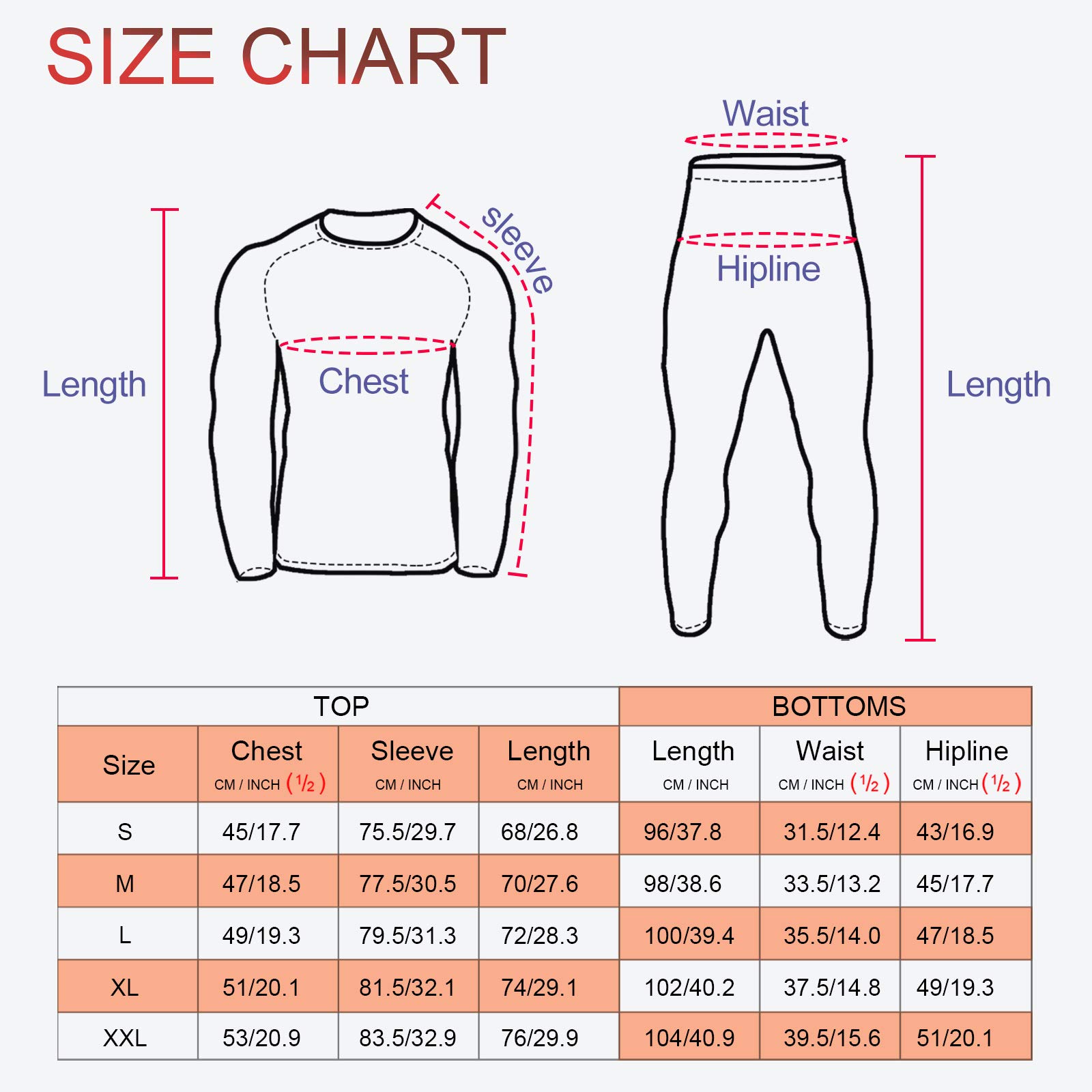 Thermounterwäsche Herren, Funktionsunterwäsche Set Funktionswäsche Atmungsaktiv Thermo Unterwäsche Thermowäsche Base Layer Radsport Laufen