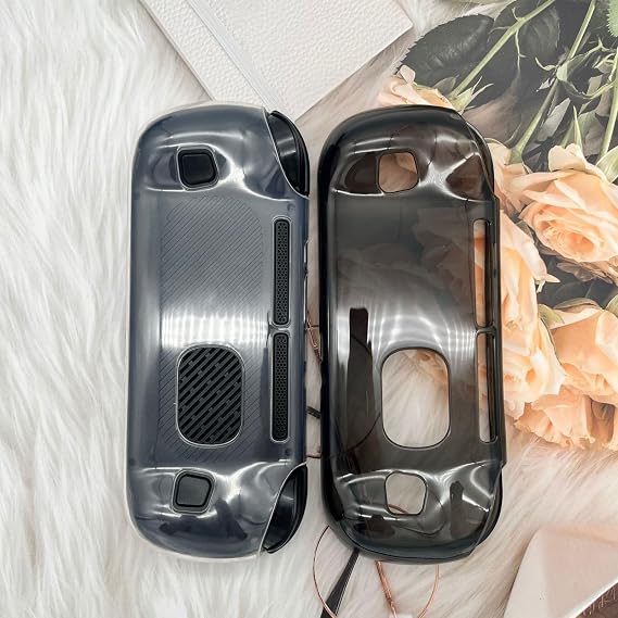 THLMT TPU Case Compatible for Retroid Pocket 6, Shockproof Handheld Game Console Protective Skin Shell Cover Game Cooing Ventilation Storage Sleeve Holder Protector (Case Only) (Transparent)