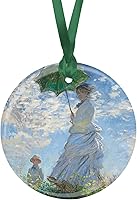 Vista 7 de Christmas Tree Ornament 2025, Porcelain Van Gogh Sunflowers fine Art Keepsake Ornament by RainCaper