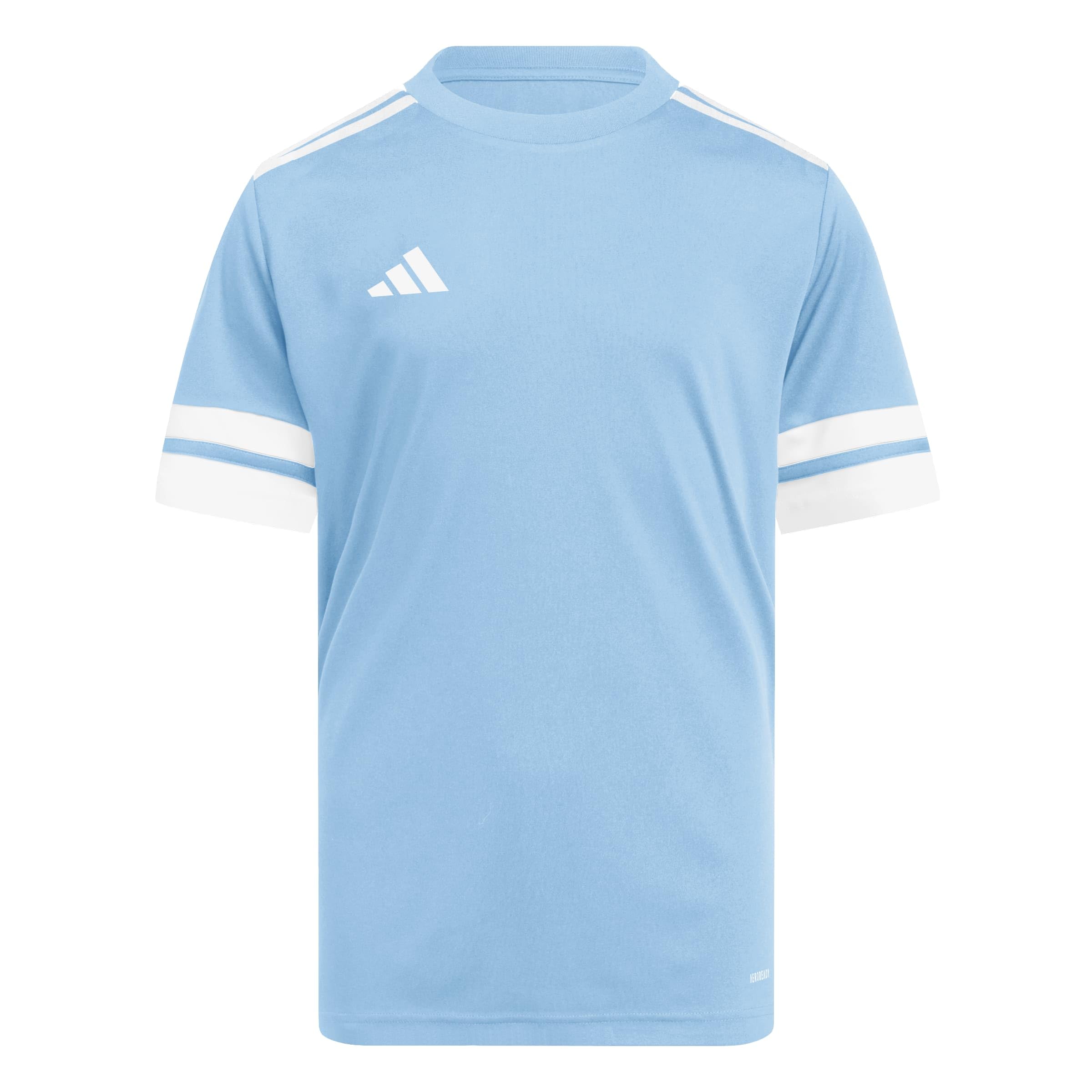 adidas Unisex Kids Squadra25 Jersey Short Sleeve Kids Shirt, Team Light Blue/White, 7-8 Years