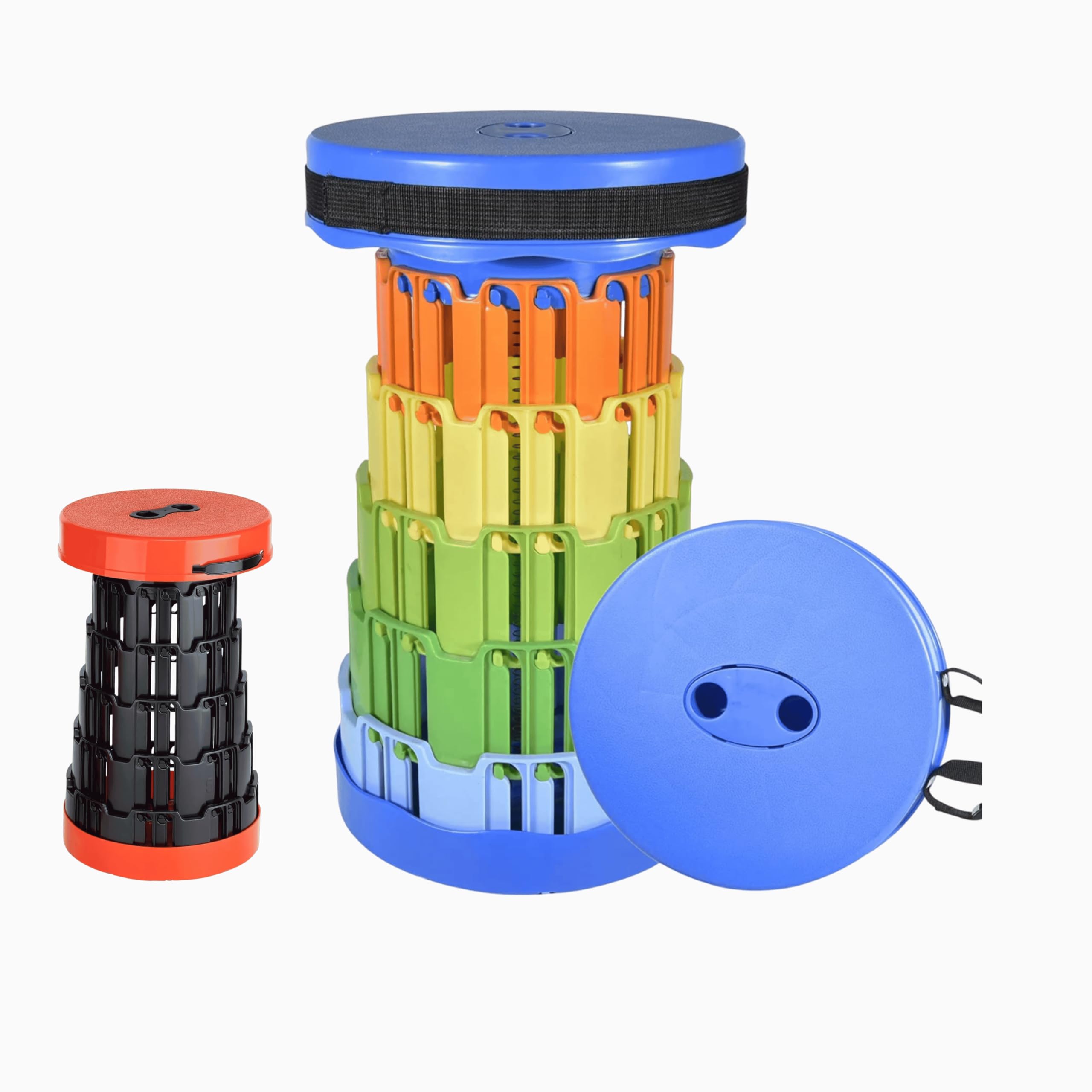 Outdoor Camping Portable Folding Stool, Table for Kids Adults Home, Office, Garden, Traveling, Heavy Quality Material (Rainbow)