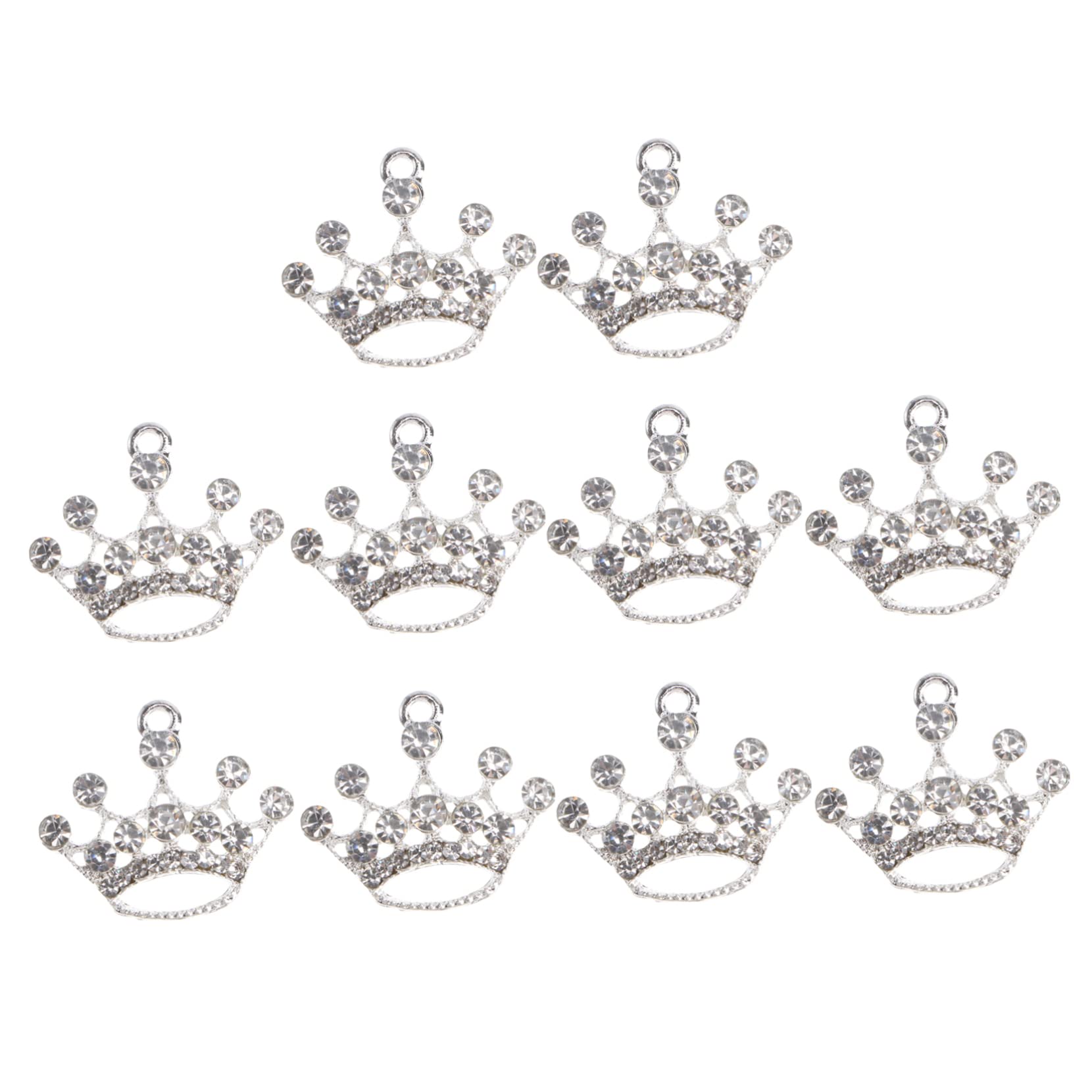 KALLORY 10Pcs Alloy Pet Crown Ornaments Charming Dog Photo Props for Parties Weddings for Pet Decoration Special Occasions Elegant Alloy Crafts with Crown Design