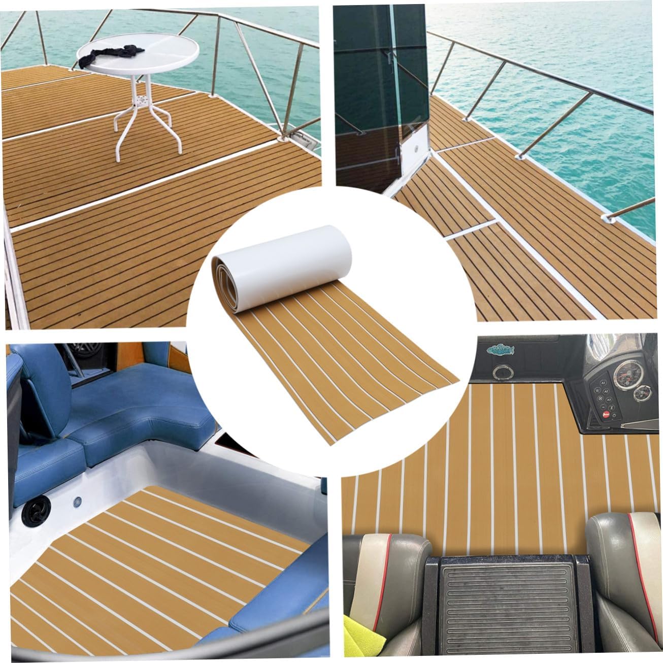 Eva Decking Sheet Self-Adhesive Non-Slip Flooring Mat for Boat Yacht Rv and Pool Durable Stain Resistant Easy to Cut Surface Protection