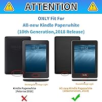 Vista 2 de Funda para Kindle Paperwhite de 6 pulgadas, 10 generación 2018, ligera, protectora inteligente, con funda de encendido automático para Kindle