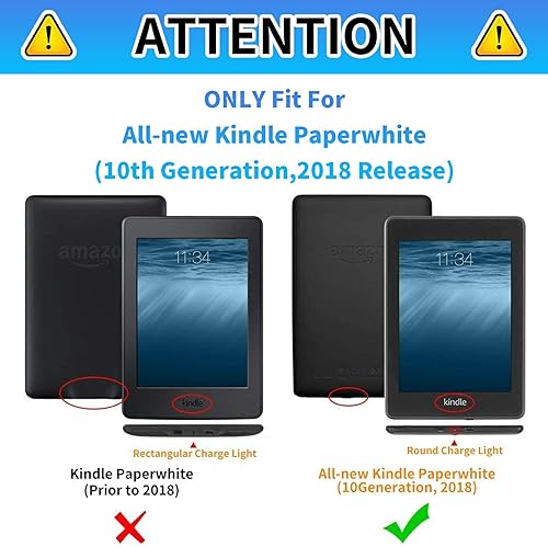 Miniatura 2 de Funda para Kindle Paperwhite de 6 pulgadas, 10 generación 2018, ligera, protectora inteligente, con funda de encendido automático para Kindle