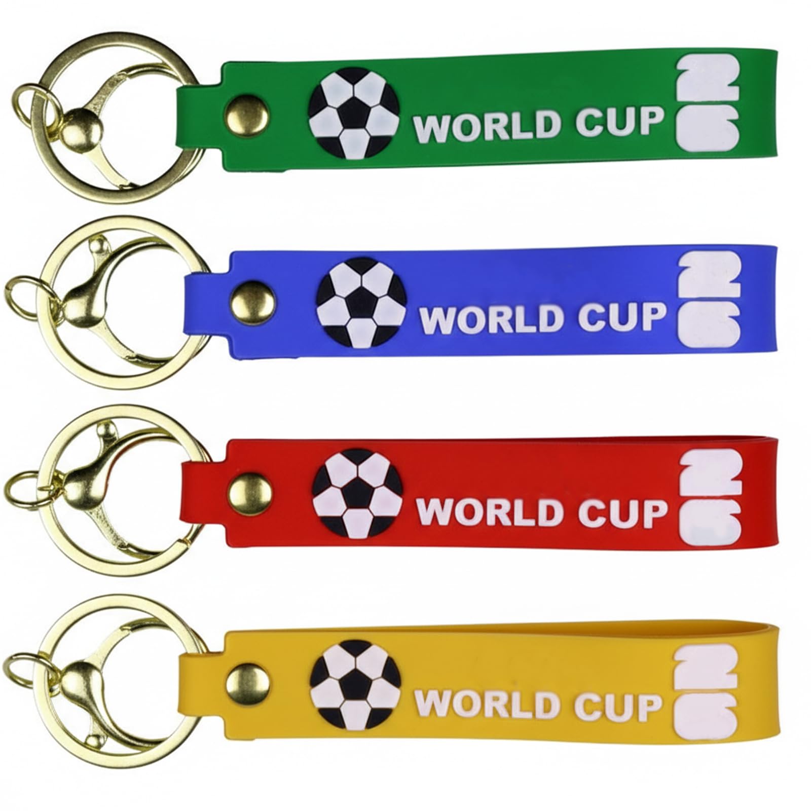 Yunlijia Unisex Red World Cup Football 2026 Multi Color Football Wristlet For Keys, Backpack, Luggage Tag Style Fan Gift For Men And Women Fans Friend Colleague Birthday Giveaway Gifts Souvenir Car Keys Accessories