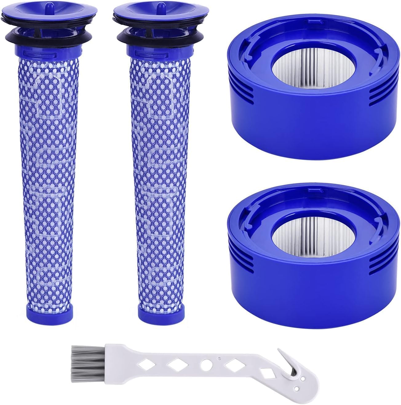 Filter Replacement for Dyson V7 V8 SV10 Animal Absolute Cordless Stick Vacuum Cleaner, 2 Post & 2 Pre Filters Replacements, Compare to Part # 965661-01 & 967478-01