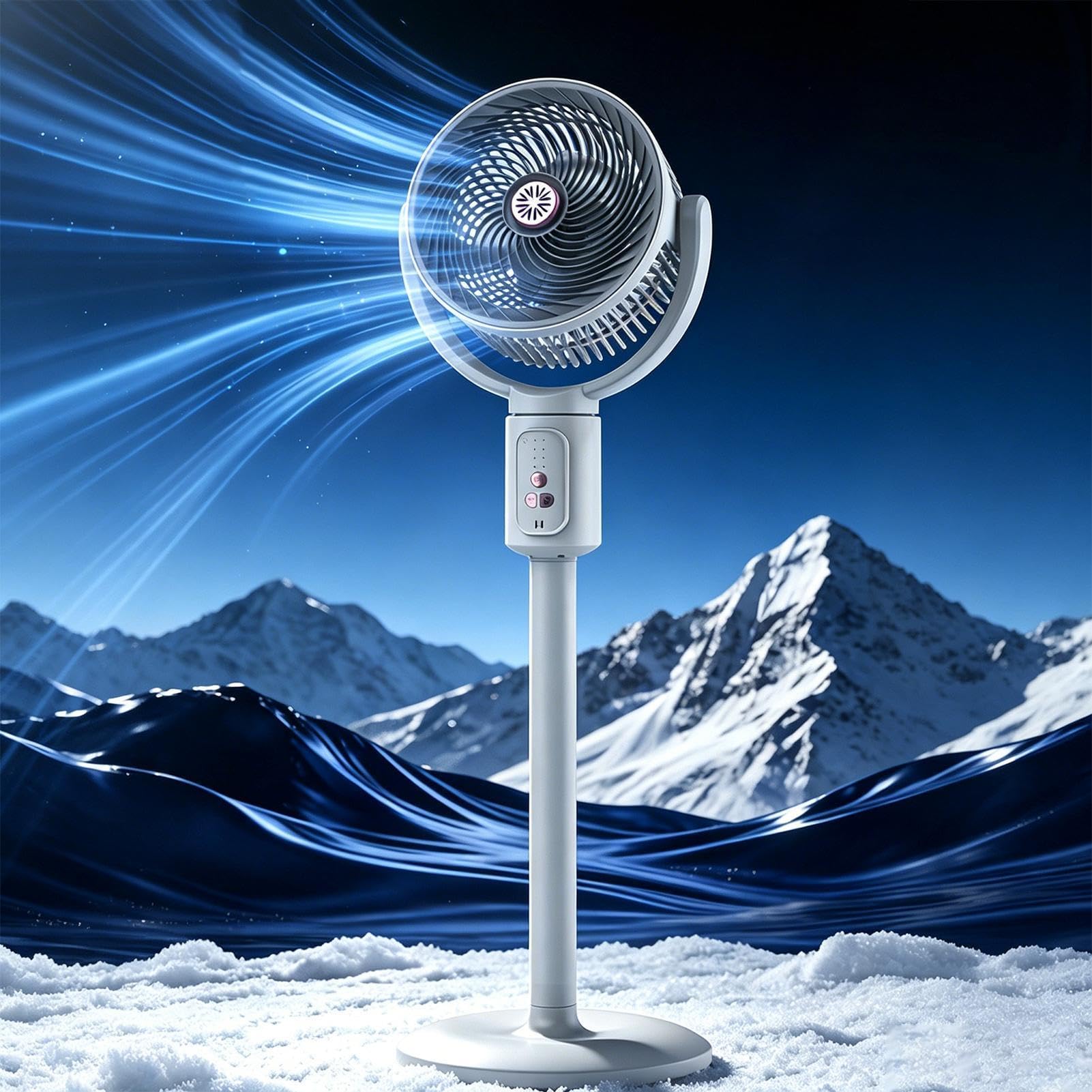 Ventilador Torre Para Dormitorio Soplador De Aire Con 5 Velocidades Y | Ventilador suelo circulación aire oscilante altura ajustable carga USB-C para playa, hogar, oficina, cocina, do