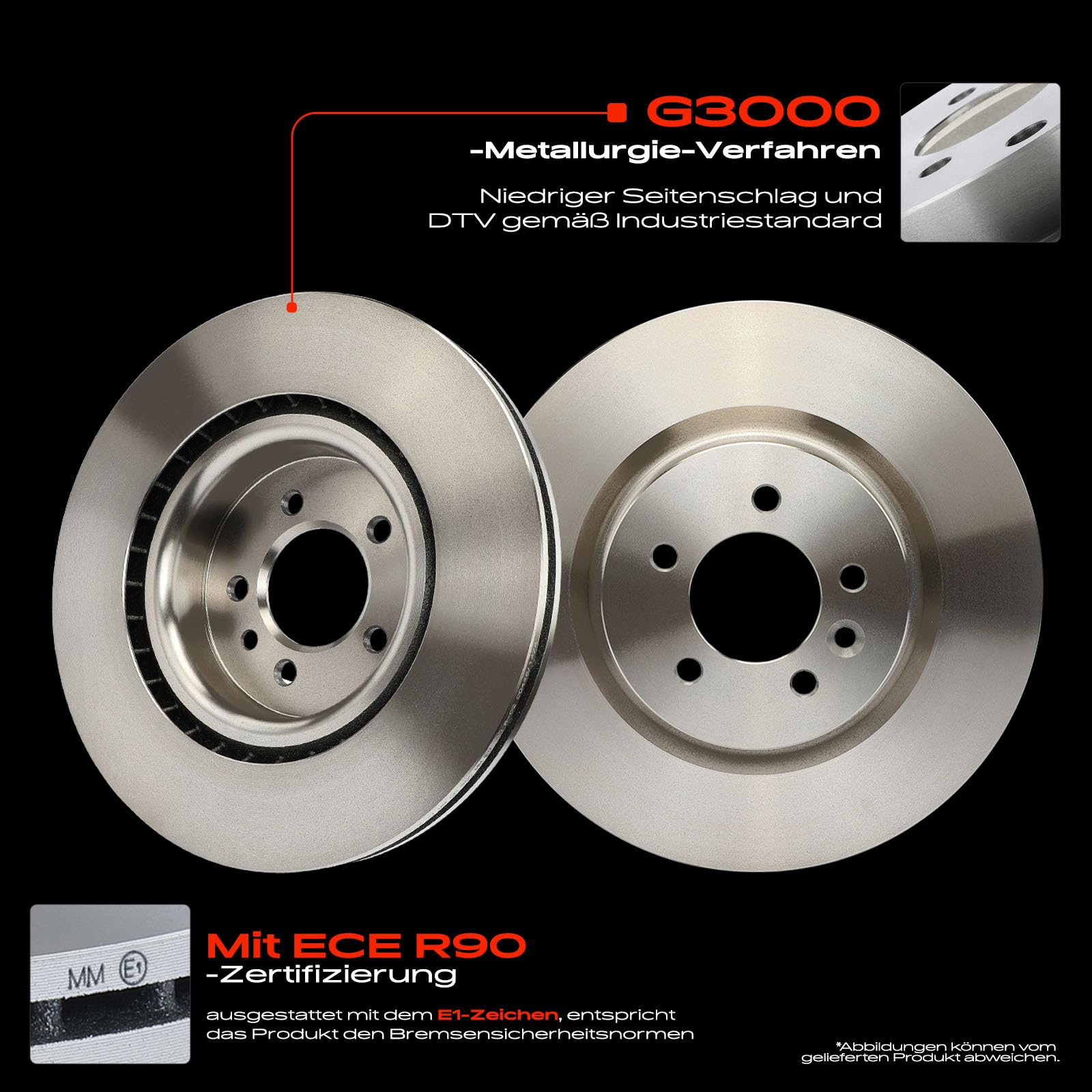 Frankberg Bremsensatz Vorne Kompatibel mit Range Rover Sport L494 L320 Bremsscheiben Bremsbeläge