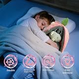 KUWUNG Peluche âne qui respire, âne en peluche de 32 cm avec battement de cœur, respiration, musique et lumières, douce peluche poupée fraise avocat, peluche âne qui respire pour soulager l'anxiété - 3