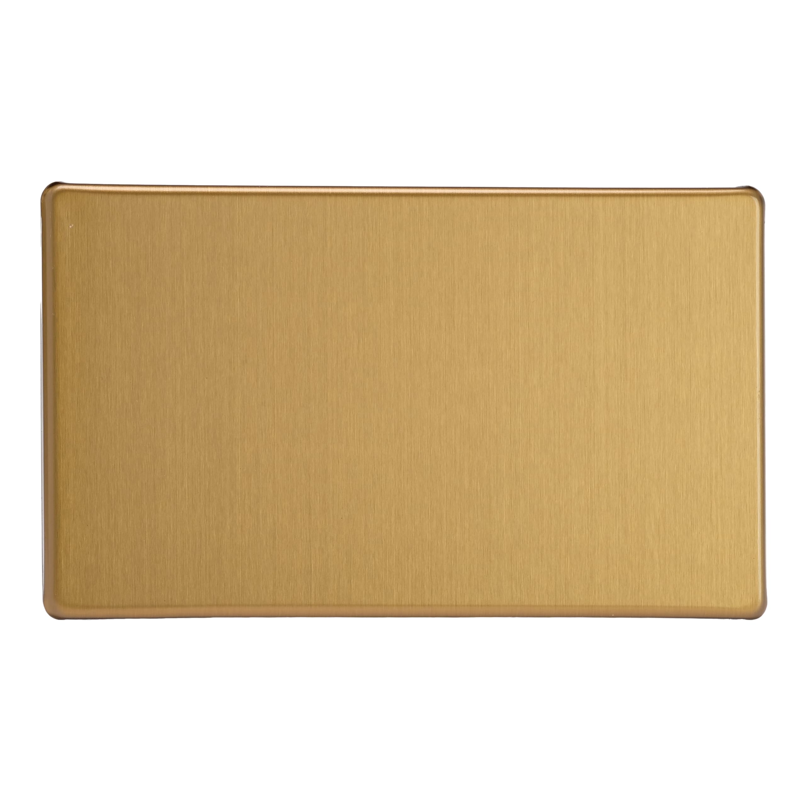 Varilight Double Blank Plate Brushed Brass