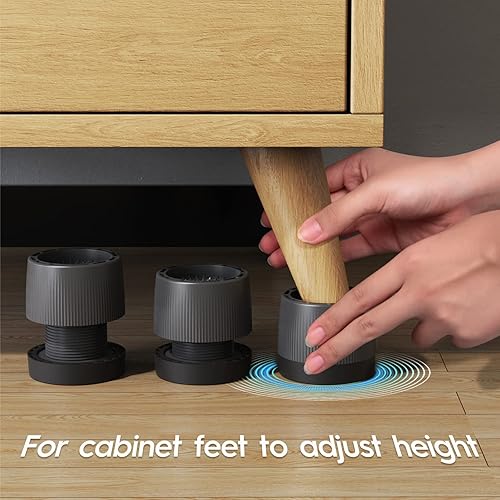 Miniatura 7 de Almohadillas antivibración para lavadora, almohadillas para pies de lavadora y secadora, almohadillas antivibración ajustables para lavadora,