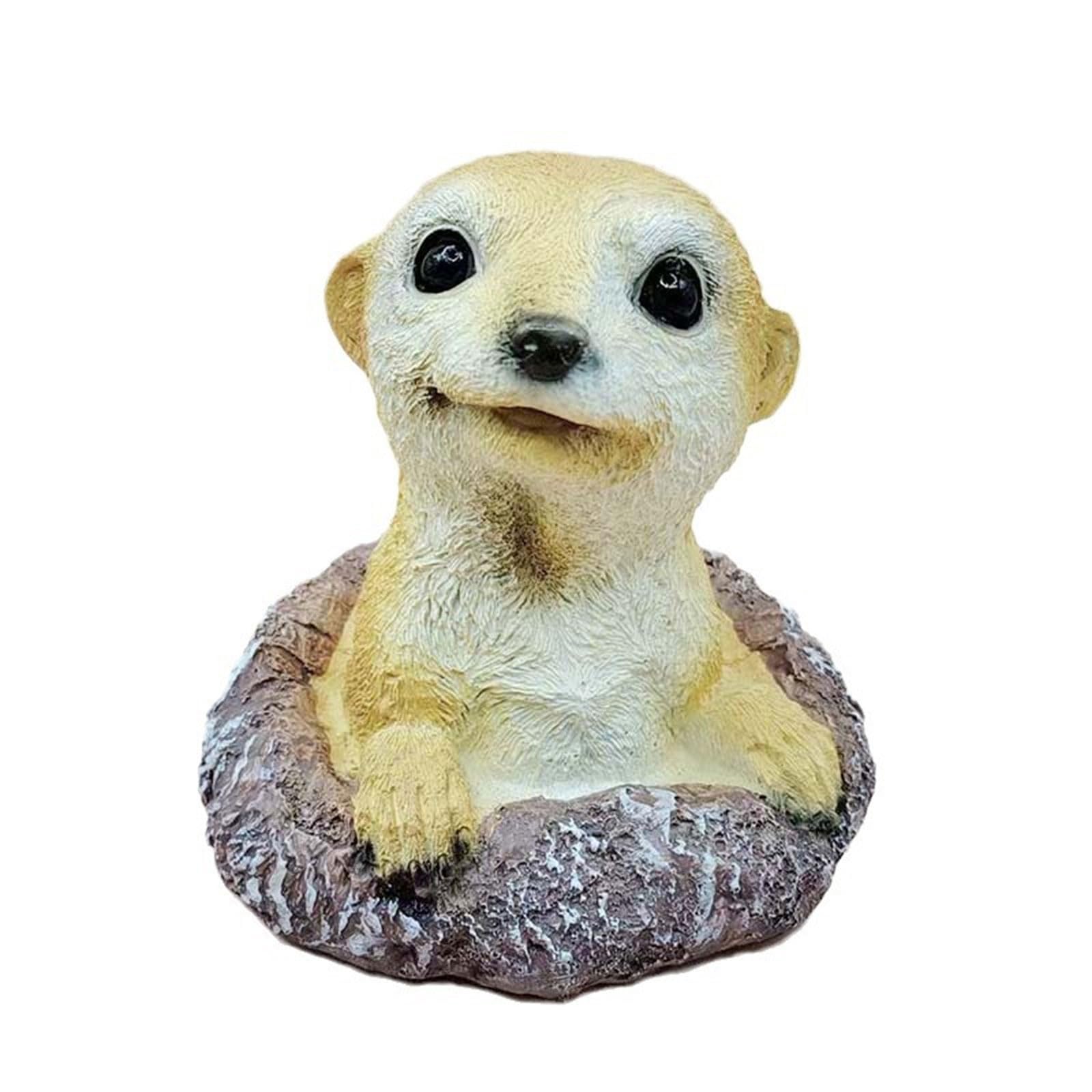Statue de marmotte en résine pour la décoration de jardin extérieur