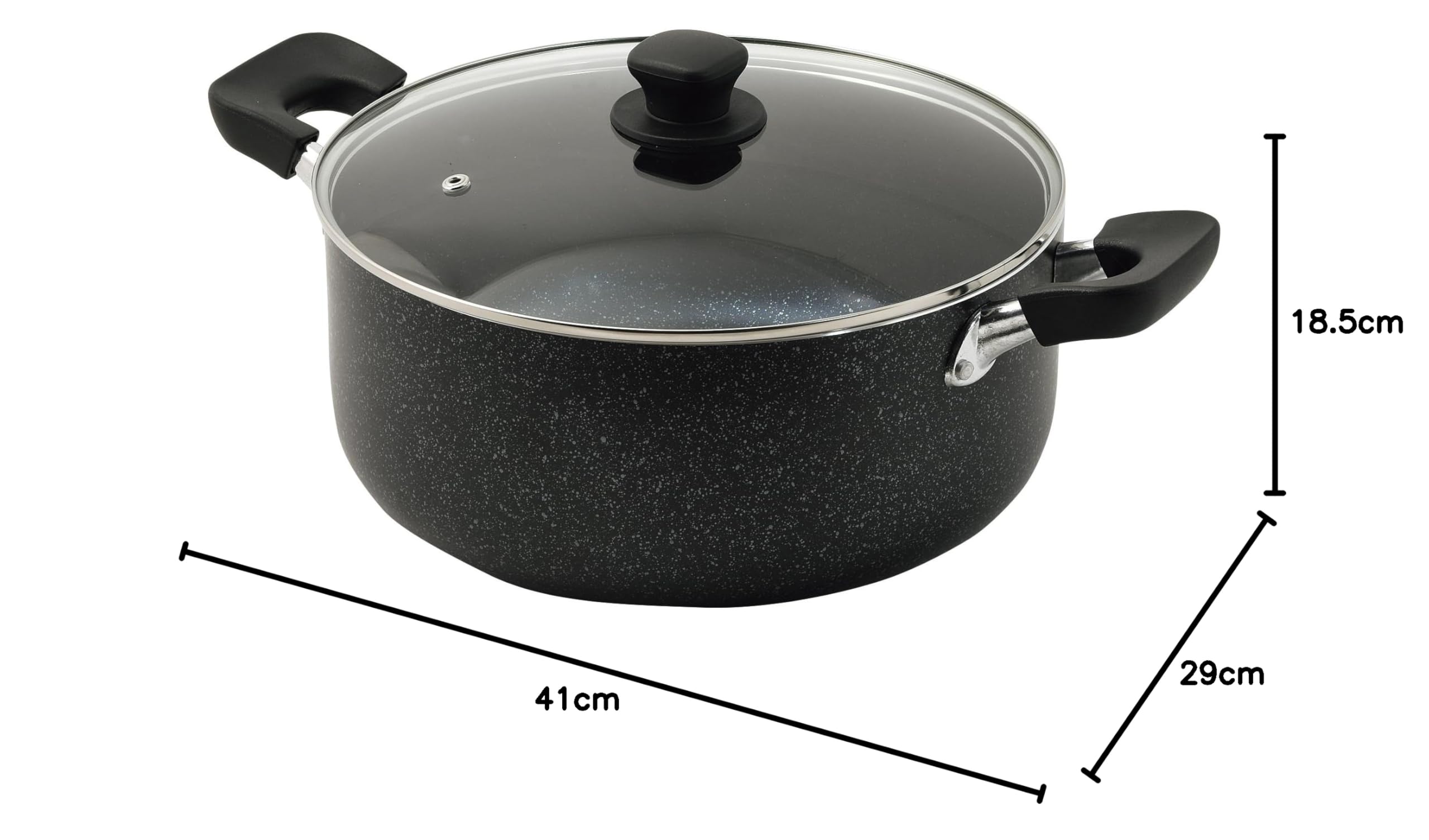 Amazon｜パール金属 深型大型鍋 ガラス蓋付 28cm IH対応 マーブル