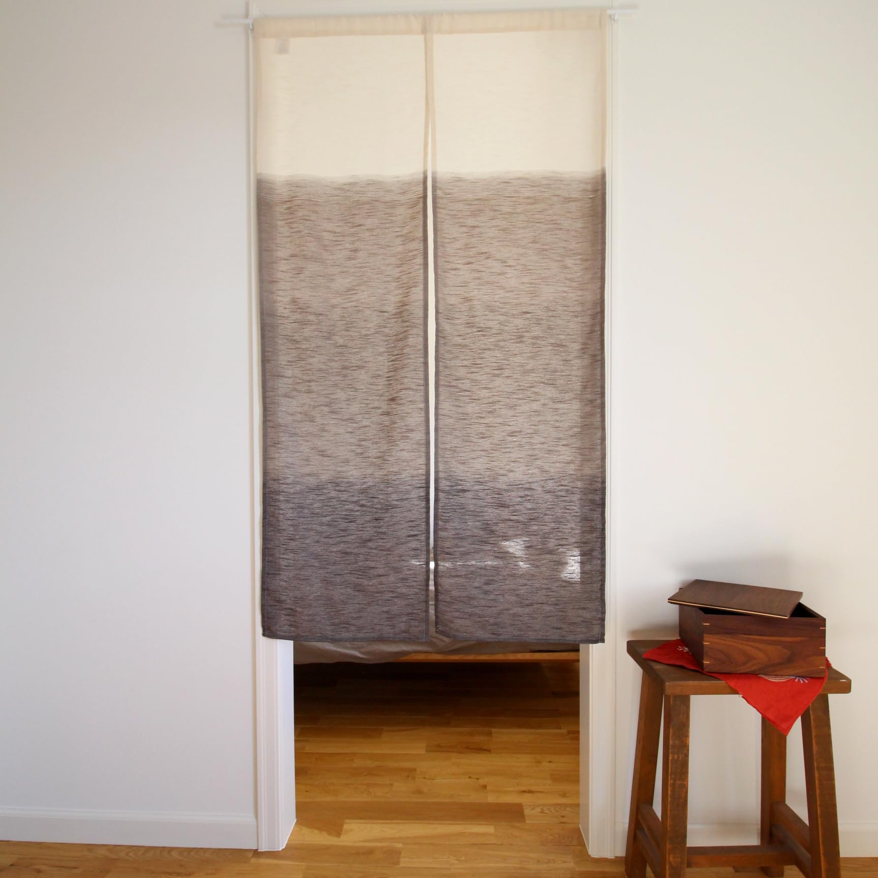 SunnyDayFabric Rideau de porte (largeur 85 cm × hauteur 150 cm) GENSOU Tapisserie Noren (marron)