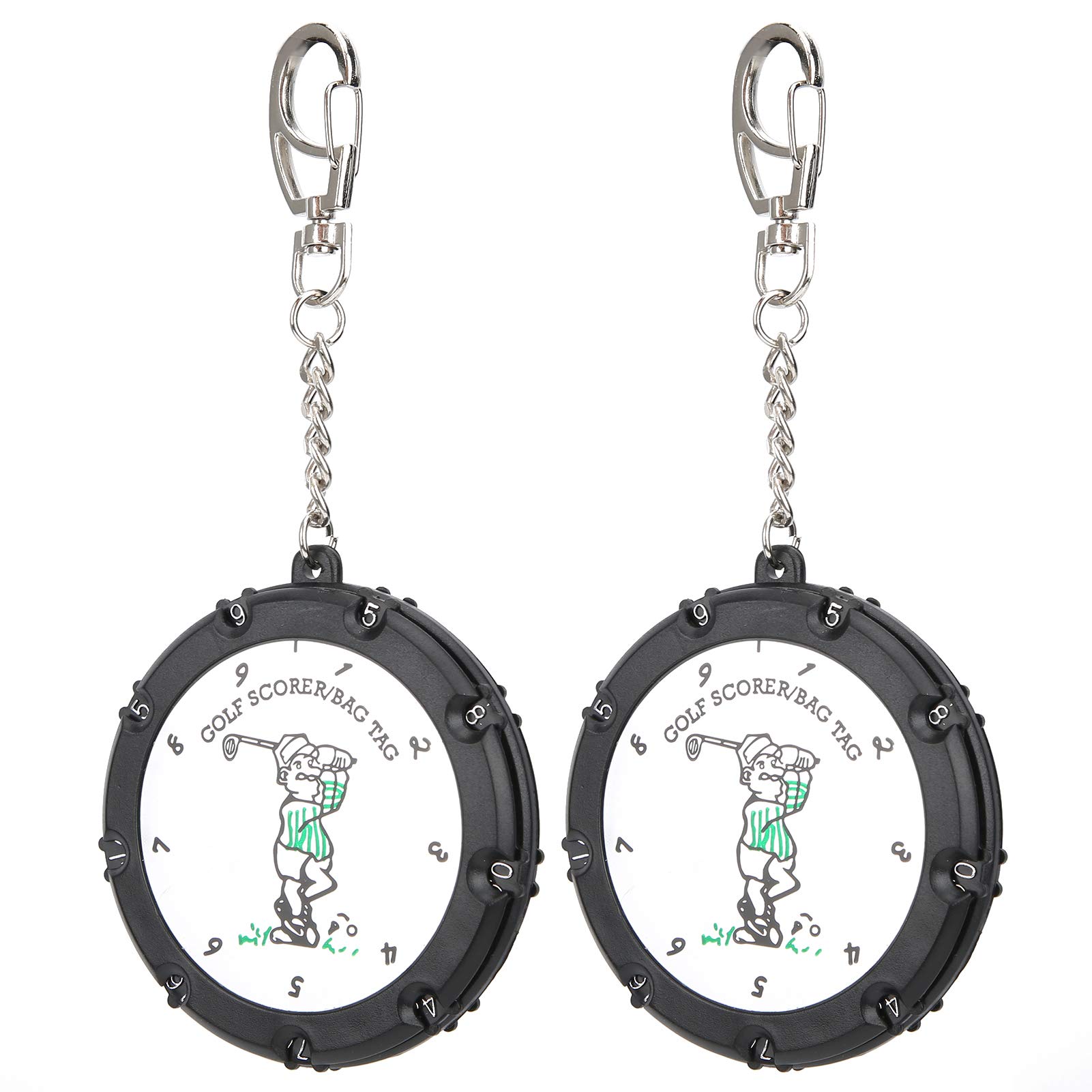 2 Pieces Score Counter, Mini Stroke Counter, Scoring Keeper up to 18 Accessories, Attachment to Scorekeeper Counter Clicker for Outdoor Activities Sport