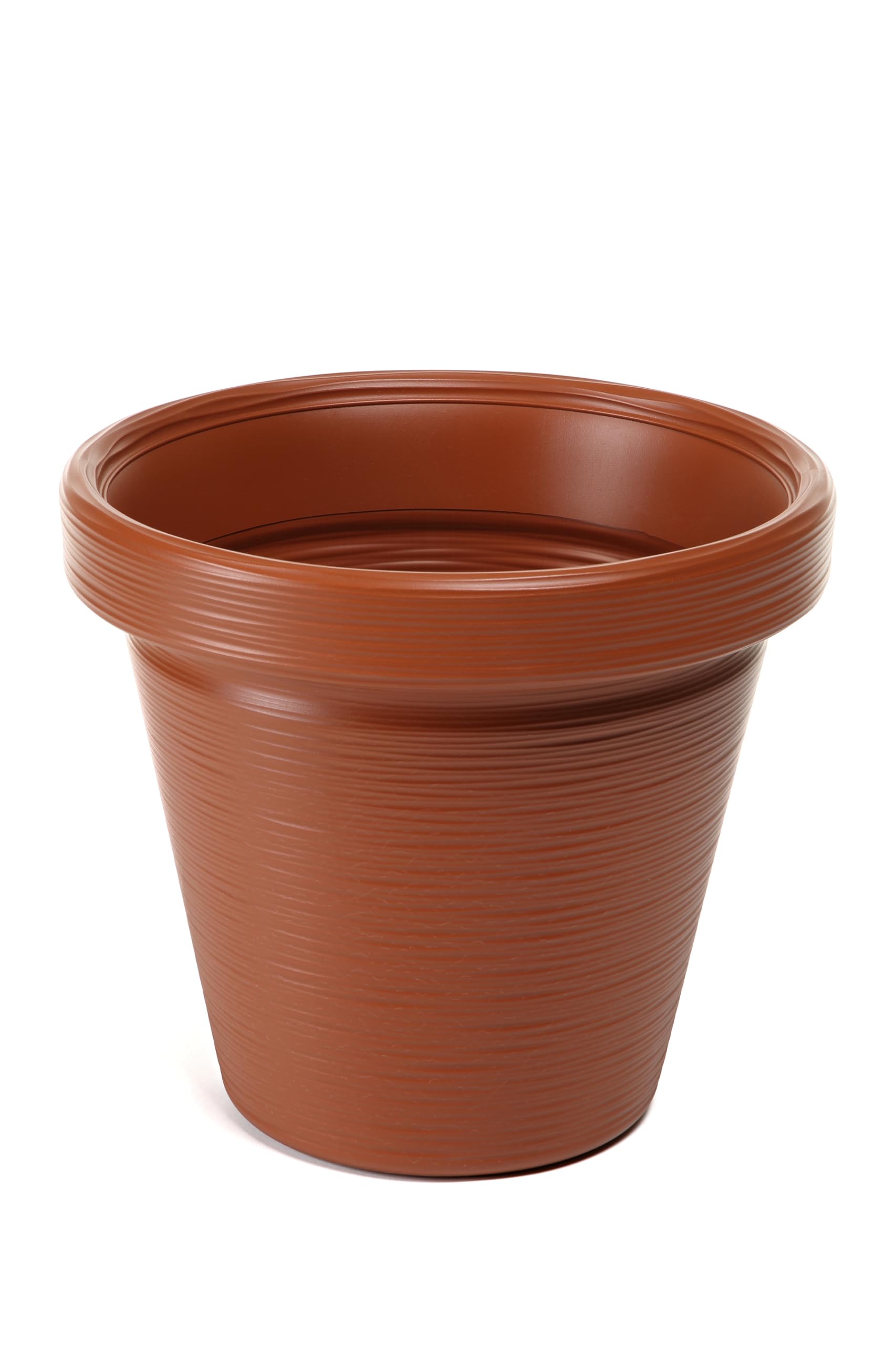 Large Plastic Round Flower Pot Planter Garden Decoration Plant Pot Outdoor, Planters, Patio, Garden, Home Décor, Porch (55cm, Terracotta)
