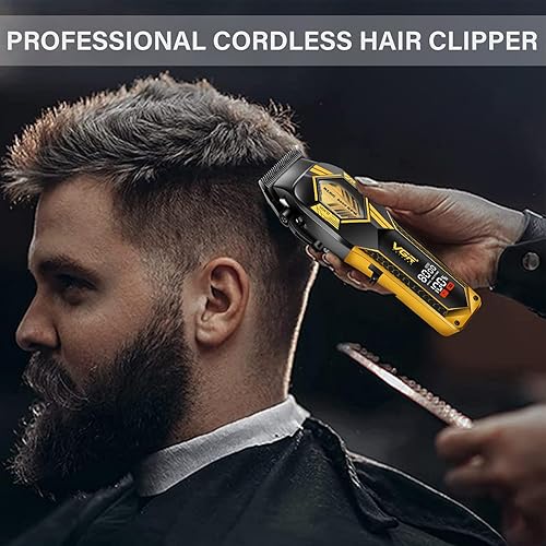 Miniatura 7 de VGR 119 cortapelos inalámbricos profesionales para hombres, cortapelos de peluquería recargables con base, máquina de corte de pelo con batería de