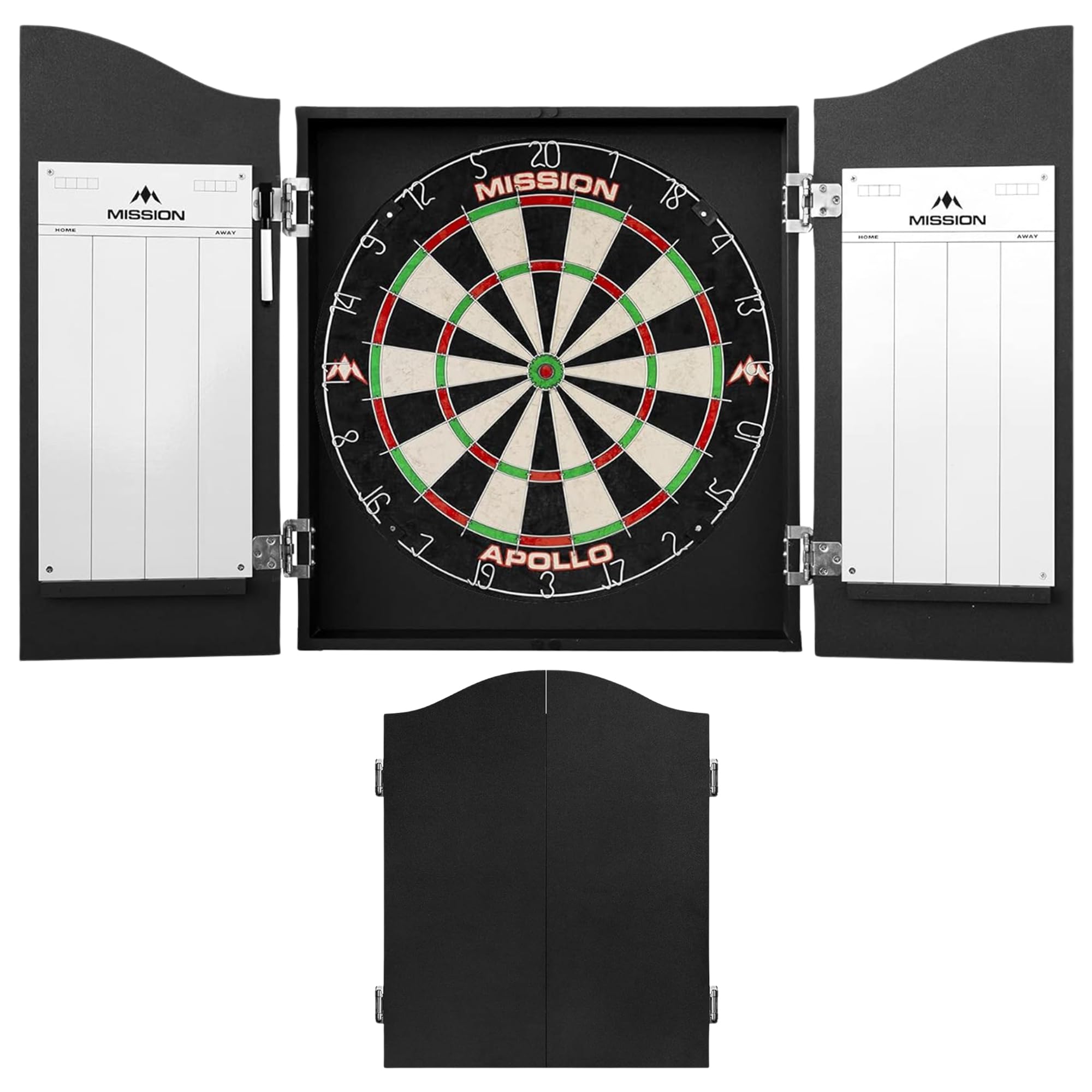 Mission Darts Armadio per freccette in legno resistente, in diversi colori e disegni