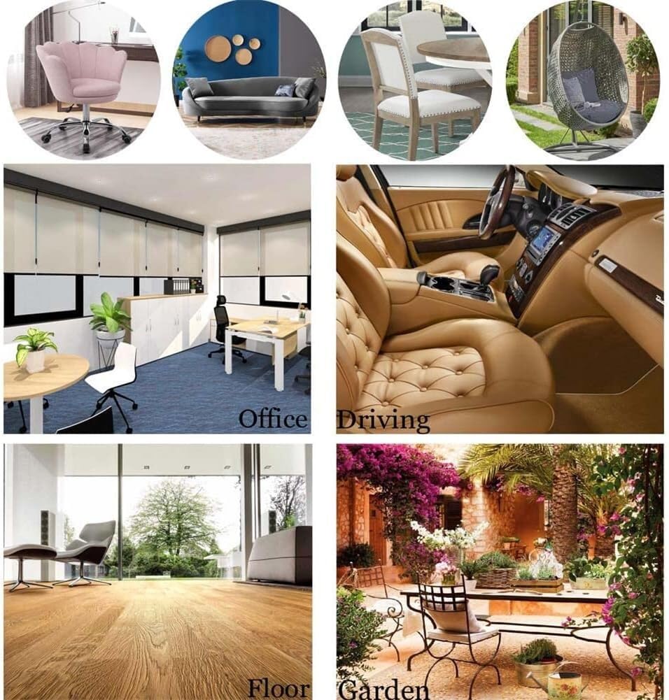 Cojines de silla, cojín de espuma viscoelástica for sillón, cojín elevador antideslizante, cojín de asiento cómodo for silla for interior, exterior, coche, oficina, sofá, redondo (50 x 50 x 5 cm, marr