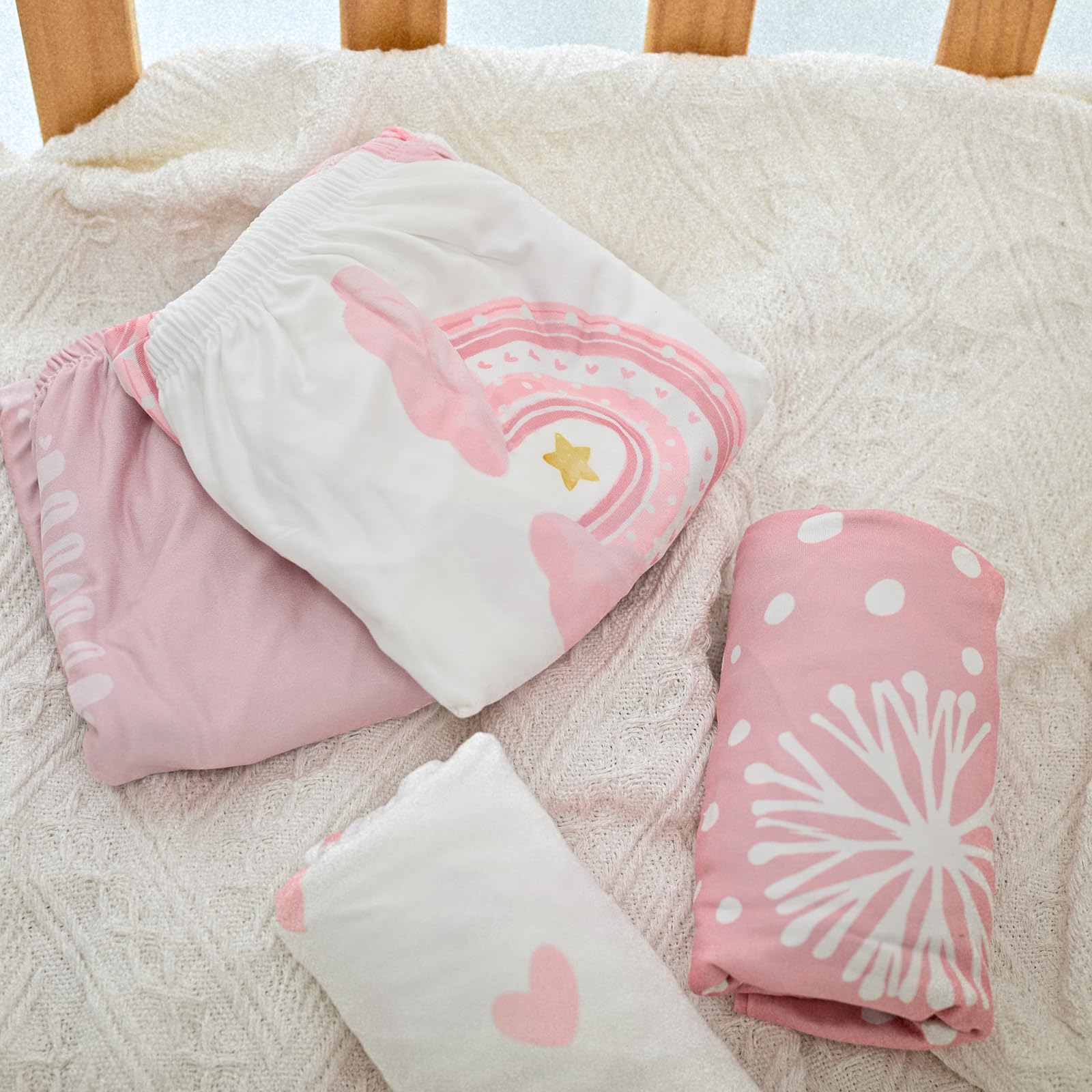 Sábanas de moisés, sábanas de moisés para bebé niño y niña, sábana de moisés neutra, apta para colchón rectangular, redondo, ovalado, reloj de arena, flexibles para diferentes almohadillas de 7