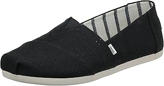 TOMS Alpargata Mocasines Planos, Lona, Hombre, Negro, 43