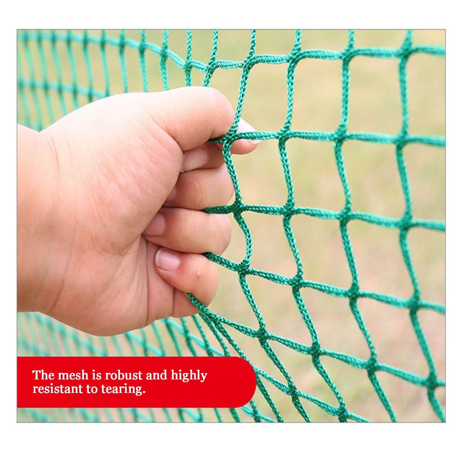 Knotenloses Outdoor-Stadion-Sportnetz für Absturzschutz und Stabilität, 2 x 5 m, Sicherheitsnetz für Baustellen & Spielbereiche