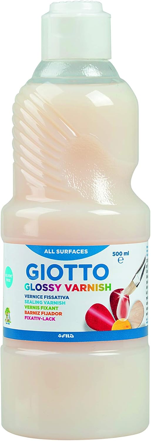 GIOTTO Gloss Varnish Flacone da 500ml Vernice Fissativa, Trasparente