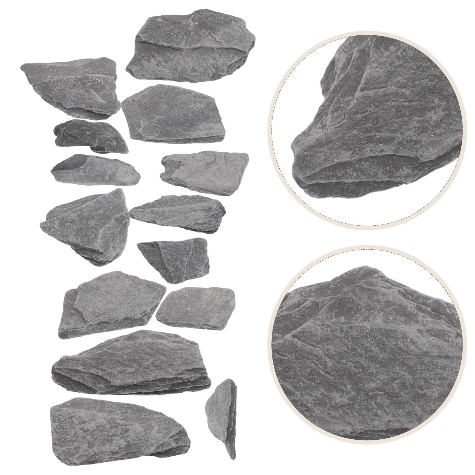 Cabilock Piedras Decorativas Naturales para Acuarios Forma Irregular, Roca Estable y Fácil Mantenimiento para Peces y Camarones en Paisajismo Acuático y Oficina
