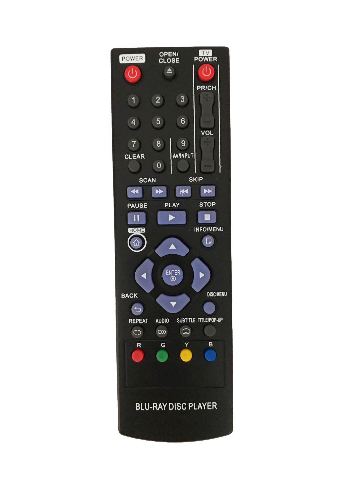 New Replacement Remote Control for BD630 BD640 BD650 BP325W LG Blu-ray Disc Player